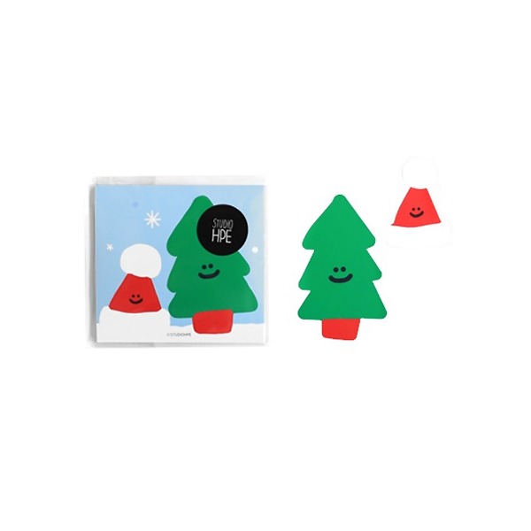 Tree &amp; Santa Sticker