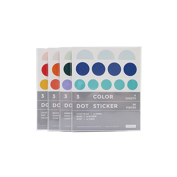 3 Color Dot Sticker