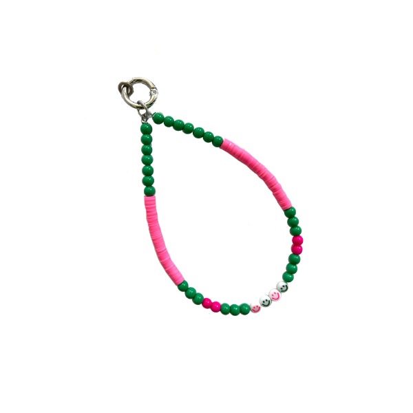 Green Pink Beads Strap